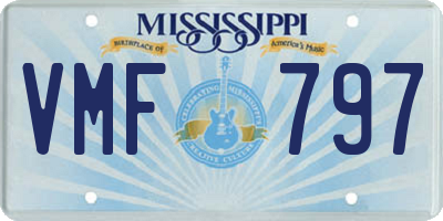 MS license plate VMF797