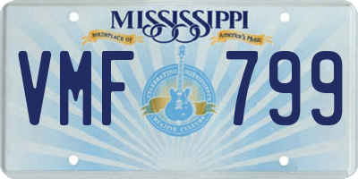 MS license plate VMF799
