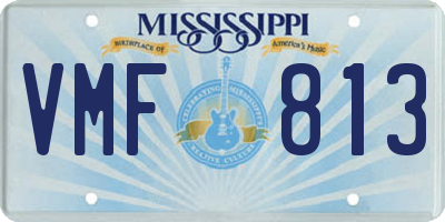 MS license plate VMF813