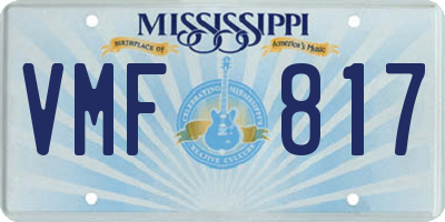 MS license plate VMF817