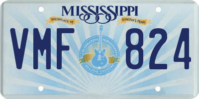 MS license plate VMF824