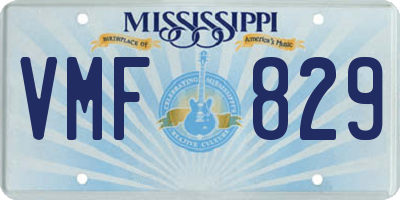 MS license plate VMF829