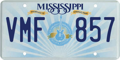 MS license plate VMF857