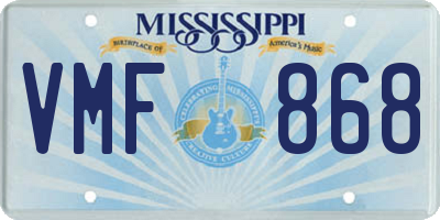 MS license plate VMF868