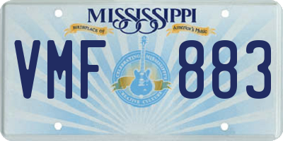 MS license plate VMF883