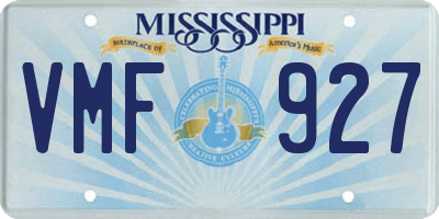 MS license plate VMF927