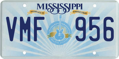 MS license plate VMF956