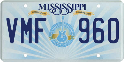 MS license plate VMF960
