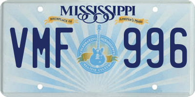 MS license plate VMF996