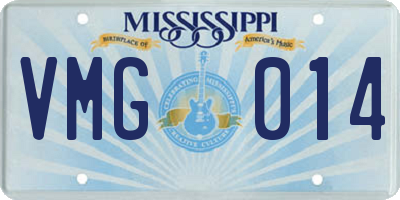 MS license plate VMG014