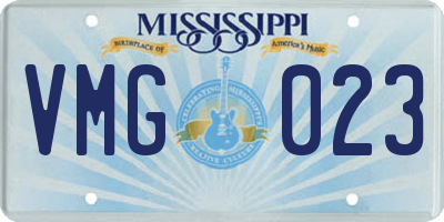 MS license plate VMG023