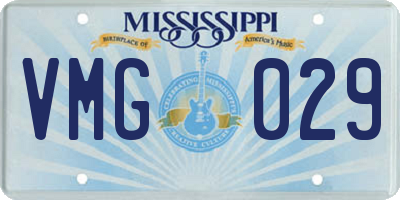 MS license plate VMG029