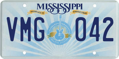 MS license plate VMG042