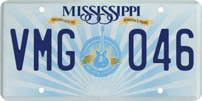 MS license plate VMG046