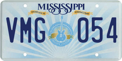MS license plate VMG054