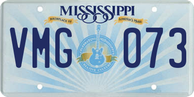 MS license plate VMG073