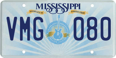 MS license plate VMG080