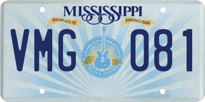 MS license plate VMG081