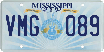 MS license plate VMG089