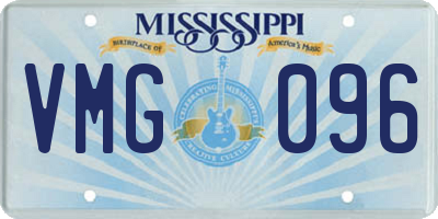 MS license plate VMG096