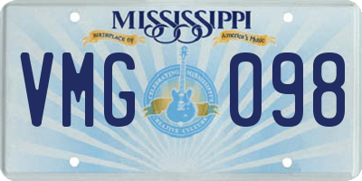 MS license plate VMG098