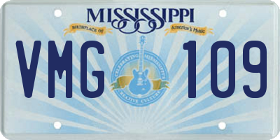 MS license plate VMG109