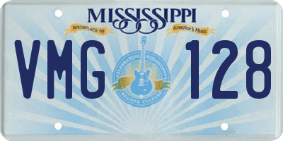 MS license plate VMG128