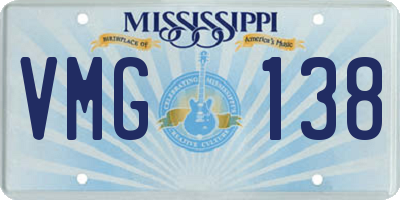 MS license plate VMG138