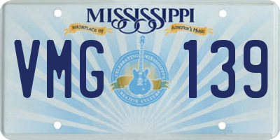 MS license plate VMG139