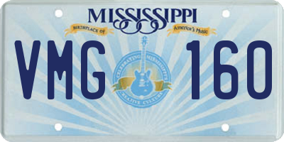MS license plate VMG160