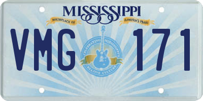 MS license plate VMG171