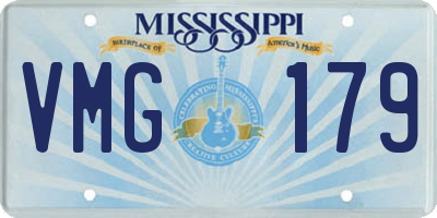 MS license plate VMG179