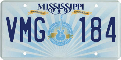 MS license plate VMG184
