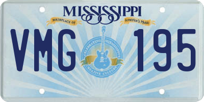 MS license plate VMG195