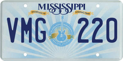 MS license plate VMG220