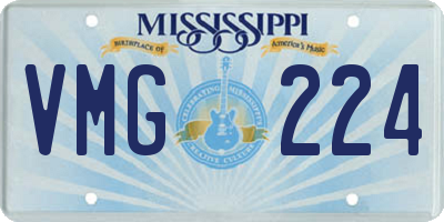 MS license plate VMG224