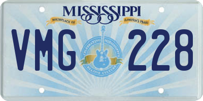 MS license plate VMG228