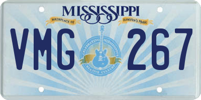 MS license plate VMG267