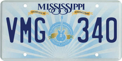 MS license plate VMG340