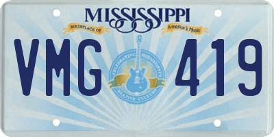 MS license plate VMG419