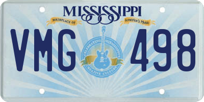 MS license plate VMG498