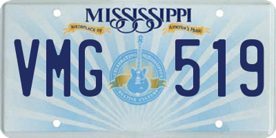 MS license plate VMG519