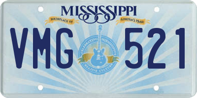 MS license plate VMG521