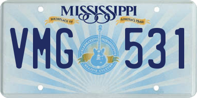 MS license plate VMG531