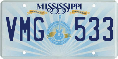 MS license plate VMG533