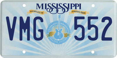 MS license plate VMG552