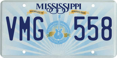 MS license plate VMG558