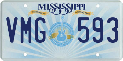 MS license plate VMG593