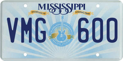 MS license plate VMG600