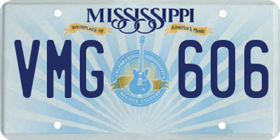 MS license plate VMG606